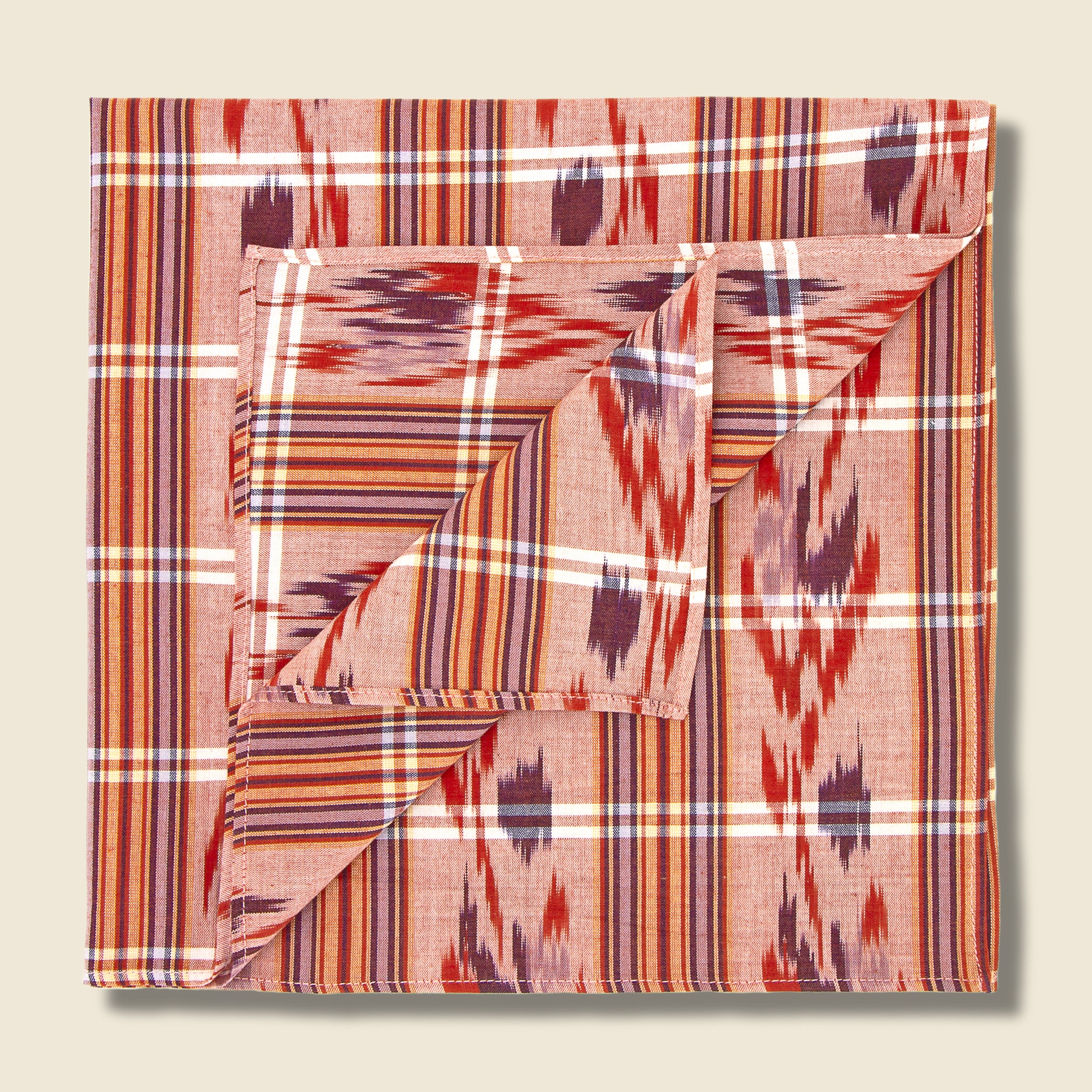 Ikat Plaid Bandana  - Pink/Purple - Kardo - STAG Provisions - Accessories - Bandanas