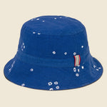 Bandhani Reversible Bucket Hat - Indigo/Charcoal Dot - Kardo - STAG Provisions - Accessories - Hats