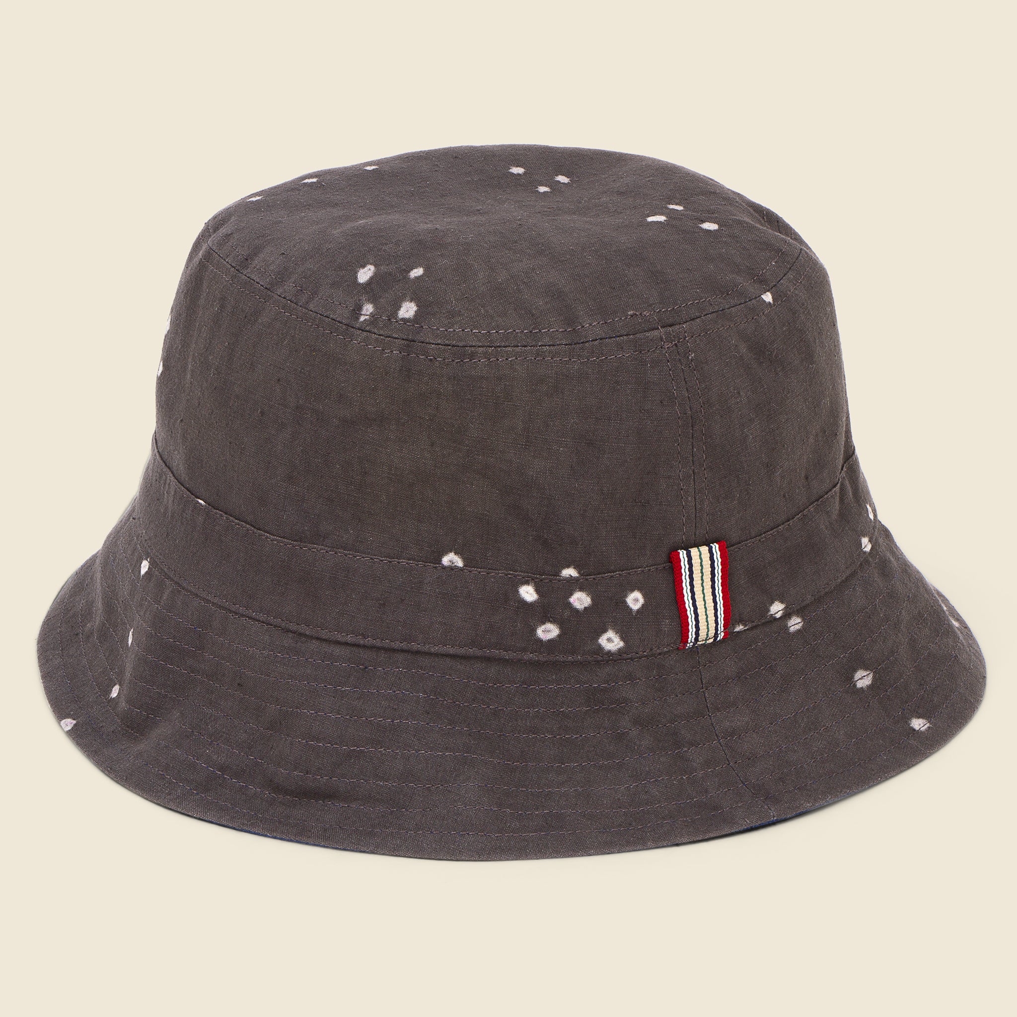 
                          Bandhani Reversible Bucket Hat - Indigo/Charcoal Dot - Kardo - STAG Provisions - Accessories - Hats
                        