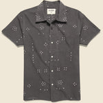 Chintan Bandhani Dot Shirt - Charcoal - Kardo - STAG Provisions - Tops - S/S Woven - Dot