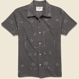 Chintan Bandhani Dot Shirt - Charcoal - Kardo - STAG Provisions - Tops - S/S Woven - Dot