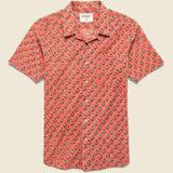 Lamar Block Print Floral Shirt - Pink - Kardo - STAG Provisions - Tops - S/S Woven - Floral