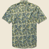 Lamar Block Print Leaf Shirt - Blue - Kardo - STAG Provisions - Tops - S/S Woven - Floral