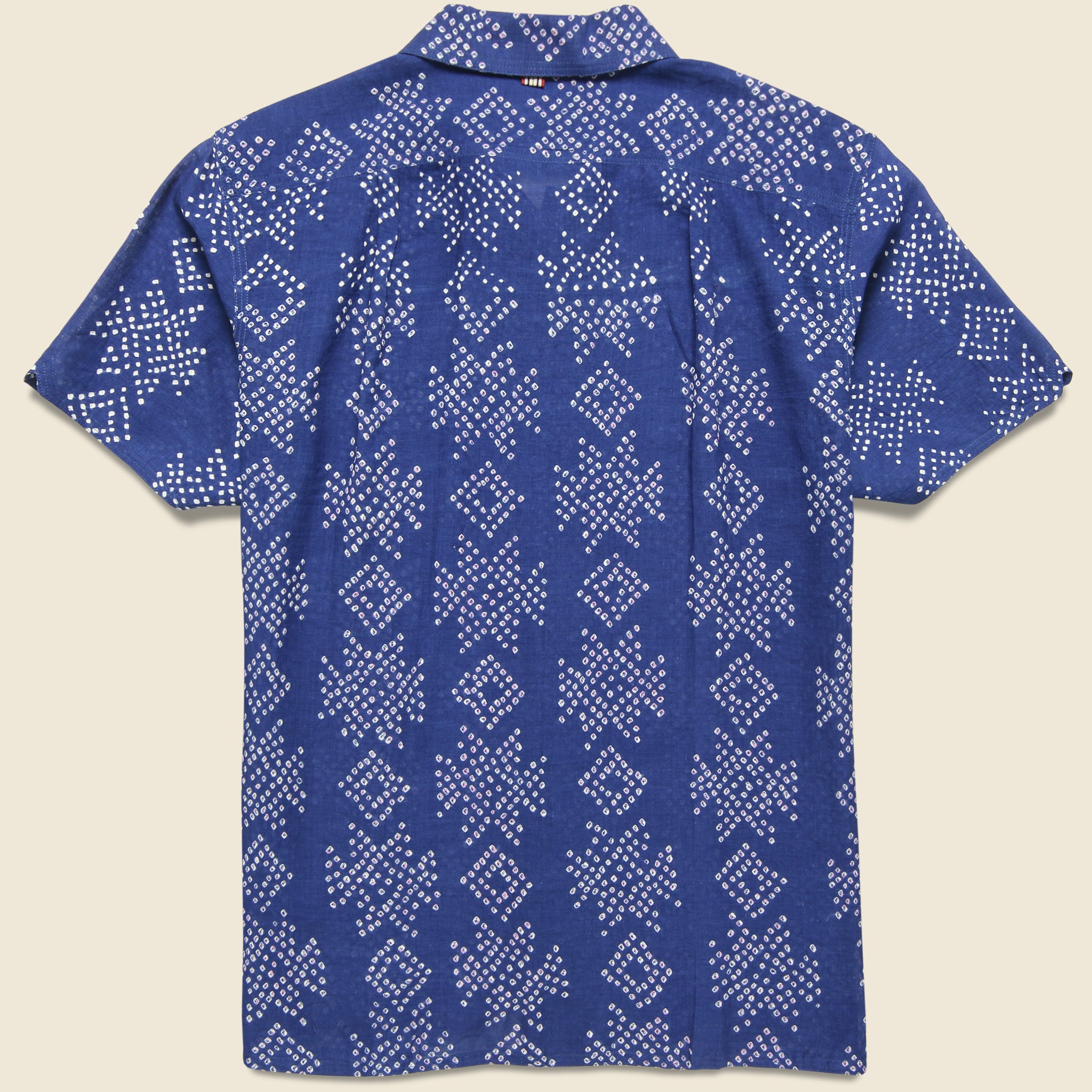 
                          Chintan Bandhani Geo Dot Shirt - Indigo - Kardo - STAG Provisions - Tops - S/S Woven - Other Pattern
                        