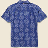 Chintan Bandhani Geo Dot Shirt - Indigo - Kardo - STAG Provisions - Tops - S/S Woven - Other Pattern