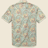 Lamar Block Print Paisley Shirt - Light Blue/Red - Kardo - STAG Provisions - Tops - S/S Woven - Other Pattern