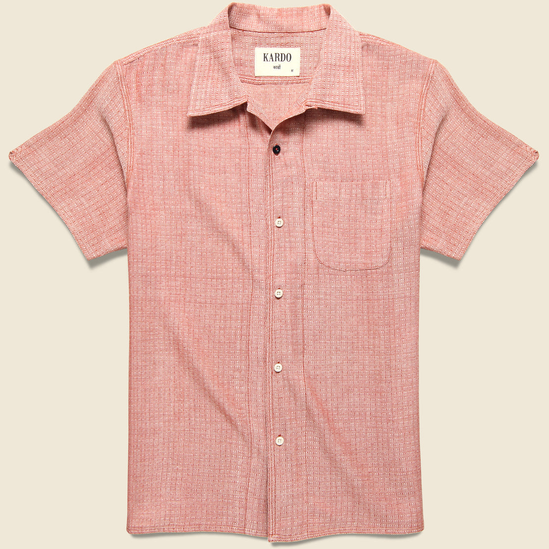 Kardo Chintan Handwoven Shirt - Pink