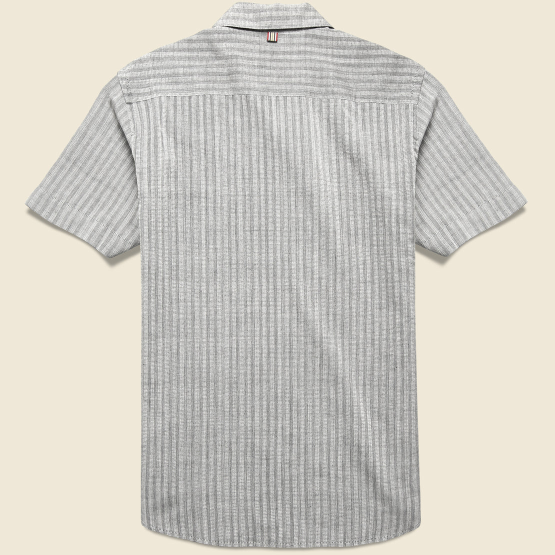 Lamar Handwoven Stripe Shirt - Grey - Kardo - STAG Provisions - Tops - S/S Woven - Stripe