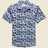 Lamar Block Print Floral Shirt - Indigo/Natural - Kardo - STAG Provisions - Tops - S/S Woven - Floral