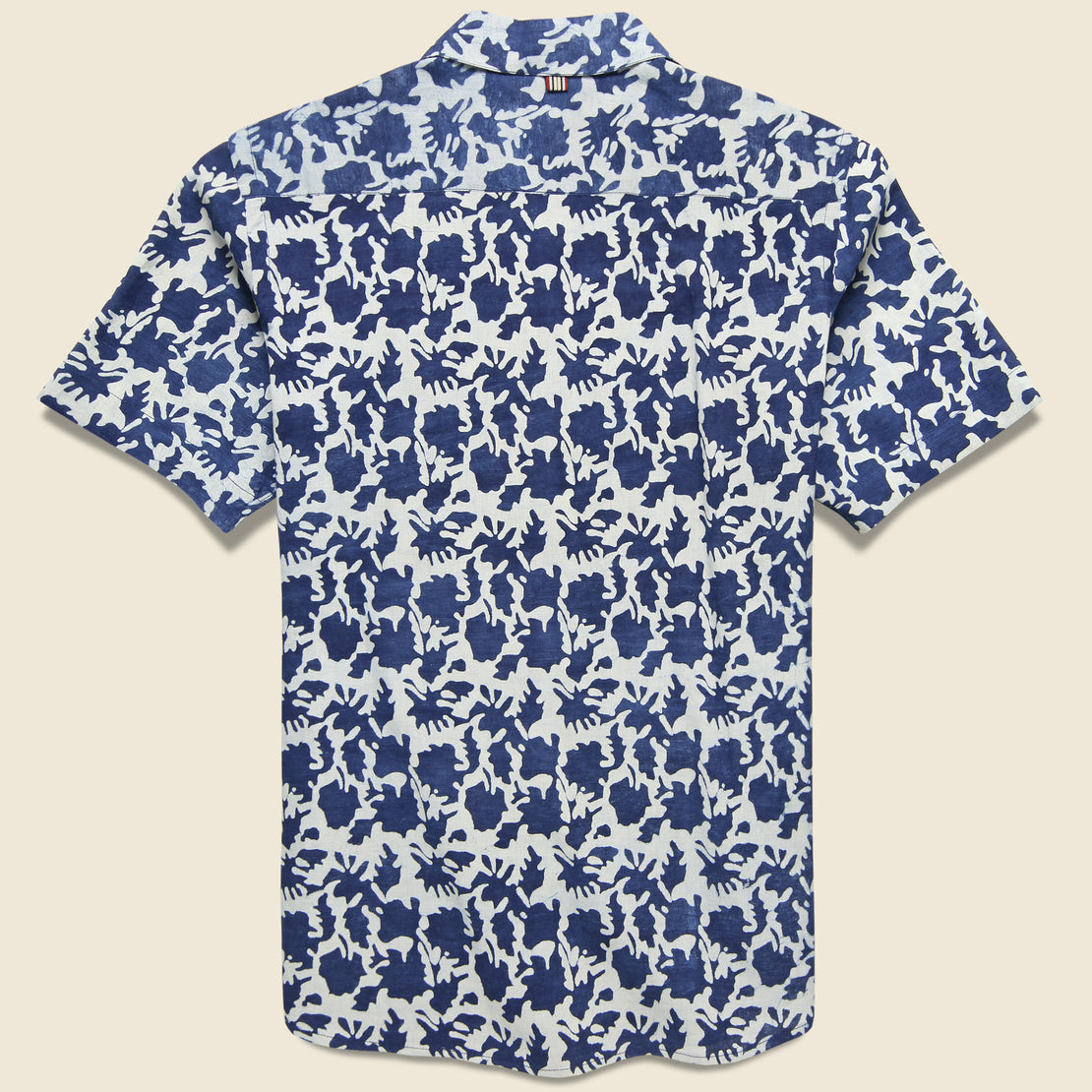 Lamar Block Print Floral Shirt - Indigo/Natural - Kardo - STAG Provisions - Tops - S/S Woven - Floral