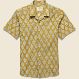 Lamar Block Print Paisley Shirt - Gold/Black - Kardo - STAG Provisions - Tops - S/S Woven - Other Pattern