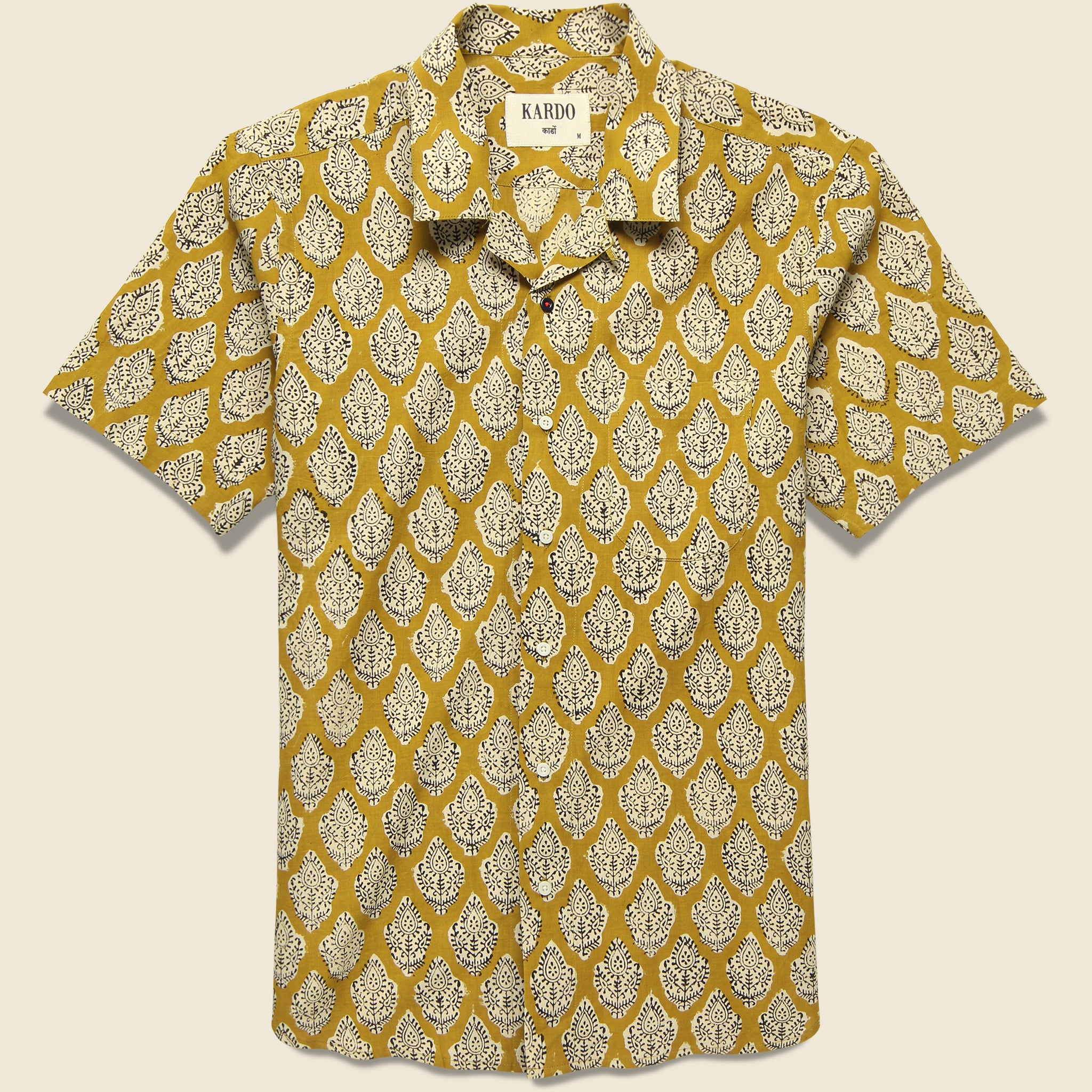 Lamar Block Print Paisley Shirt - Gold/Black - Kardo - STAG Provisions - Tops - S/S Woven - Other Pattern