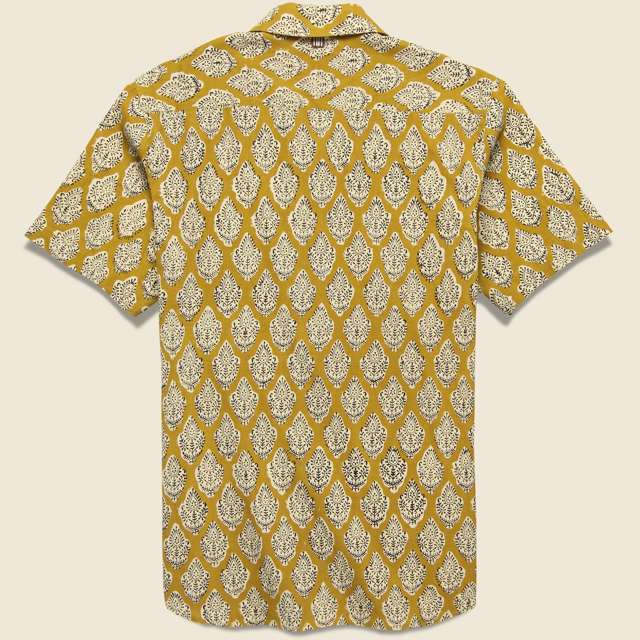 
                          Lamar Block Print Paisley Shirt - Gold/Black - Kardo - STAG Provisions - Tops - S/S Woven - Other Pattern
                        