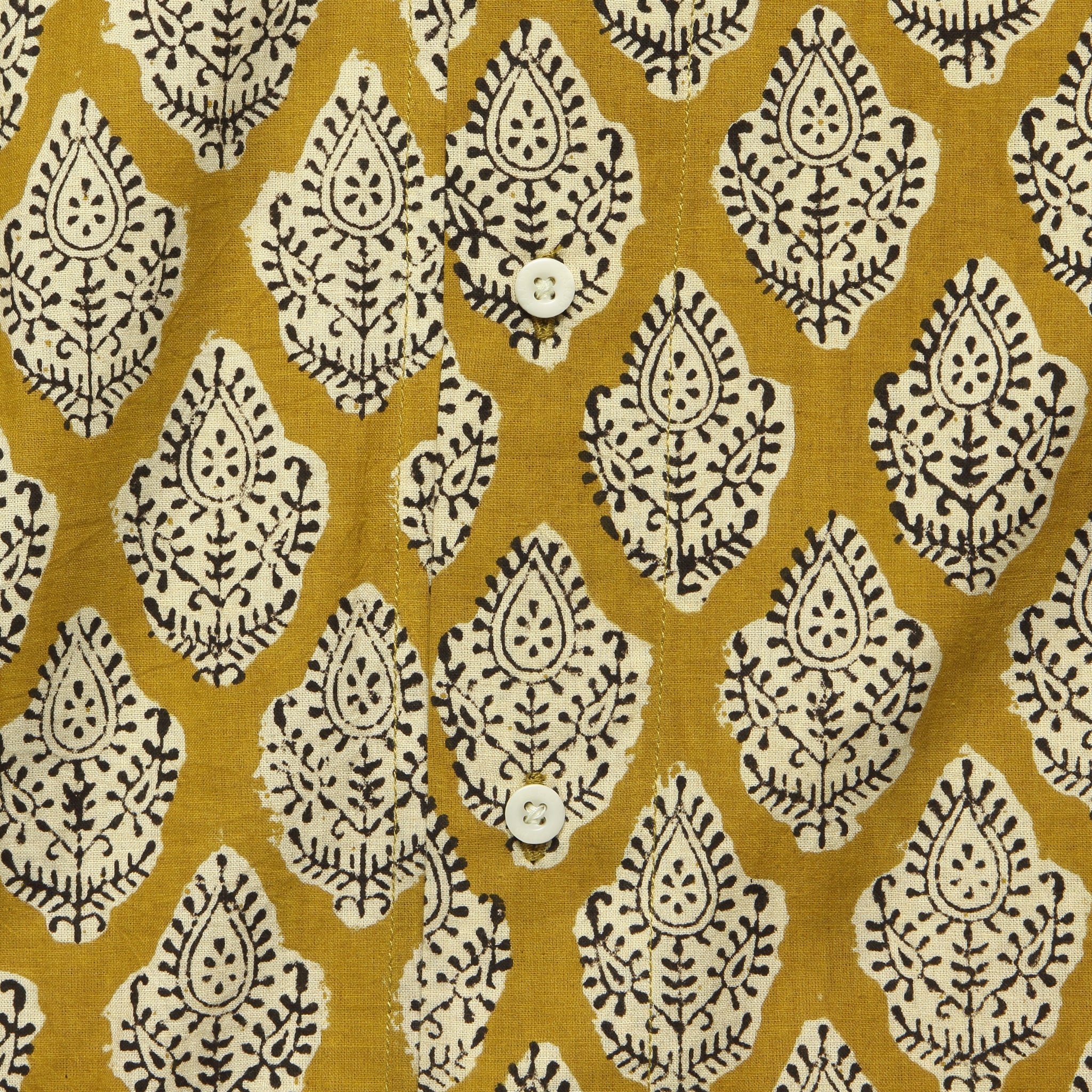 Lamar Block Print Paisley Shirt - Gold/Black - Kardo - STAG Provisions - Tops - S/S Woven - Other Pattern