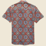 Lamar Block Print Tile Shirt - Red/Blue - Kardo - STAG Provisions - Tops - S/S Woven - Other Pattern