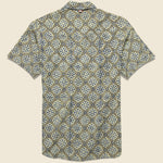 Lamar Block Print Tile Shirt - Grey/Blue - Kardo - STAG Provisions - Tops - S/S Woven - Other Pattern