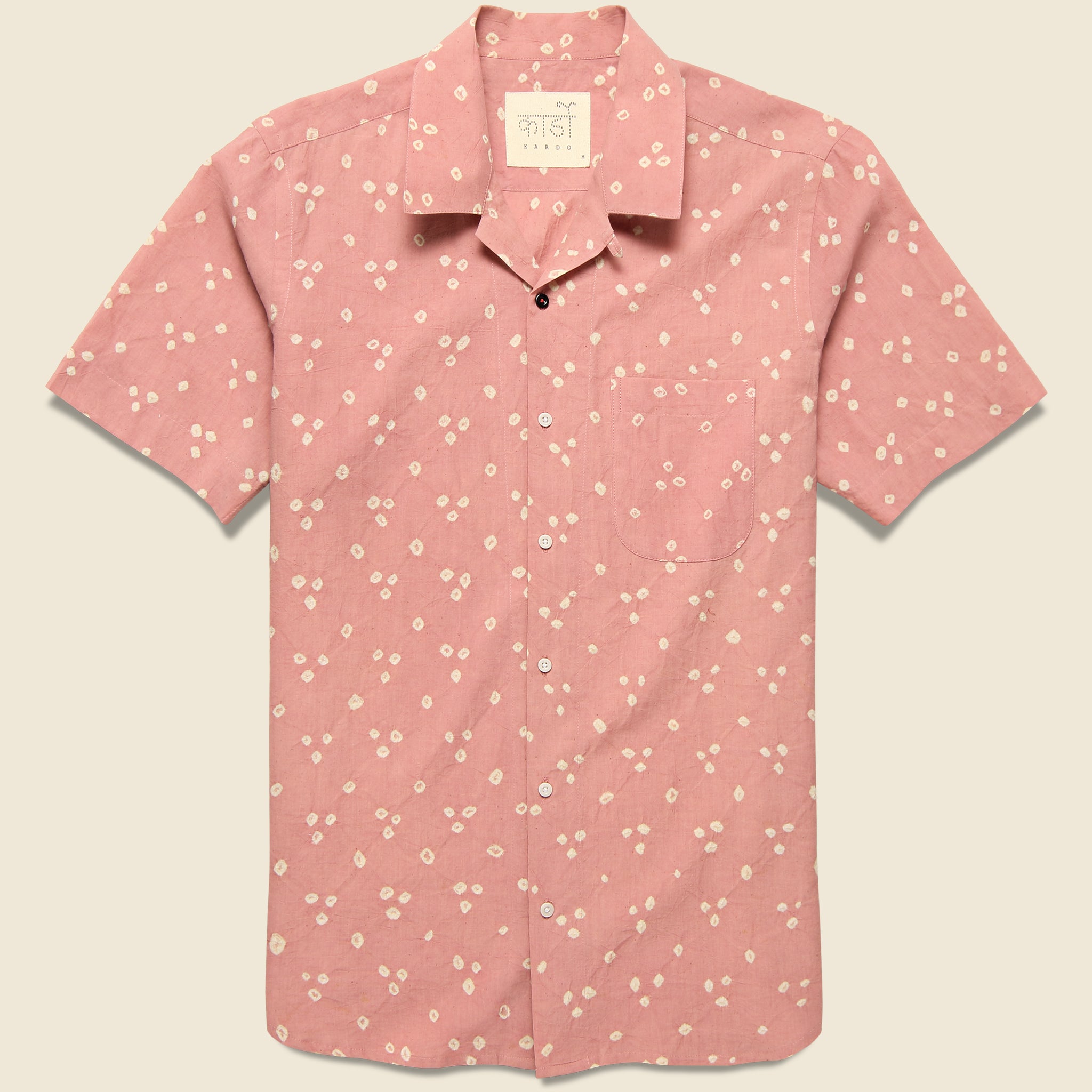 Lamar Pyramid Dot Bandhani Shirt - Pink - Kardo - STAG Provisions - Tops - S/S Woven - Dot