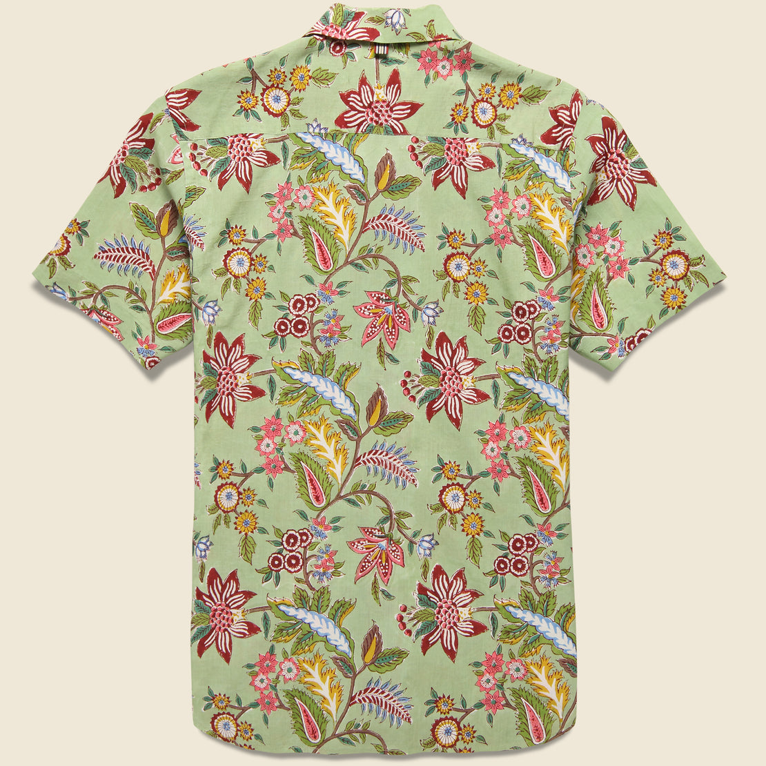 Lamar Floral Paisley Block Print Shirt - Sage - Kardo - STAG Provisions - Tops - S/S Woven - Floral