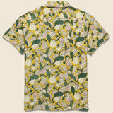 Chintan Floral Leaf Block Print Shirt - Gold/Green - Kardo - STAG Provisions - Tops - S/S Woven - Floral
