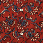 Chintan Ajrakh Floral Block Print Shirt - Red/Blue - Kardo - STAG Provisions - Tops - S/S Woven - Floral