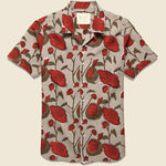 Lamar Poppy Floral Block Print Shirt - Beige/Red - Kardo - STAG Provisions - Tops - S/S Woven - Floral