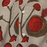 Lamar Poppy Floral Block Print Shirt - Beige/Red - Kardo - STAG Provisions - Tops - S/S Woven - Floral