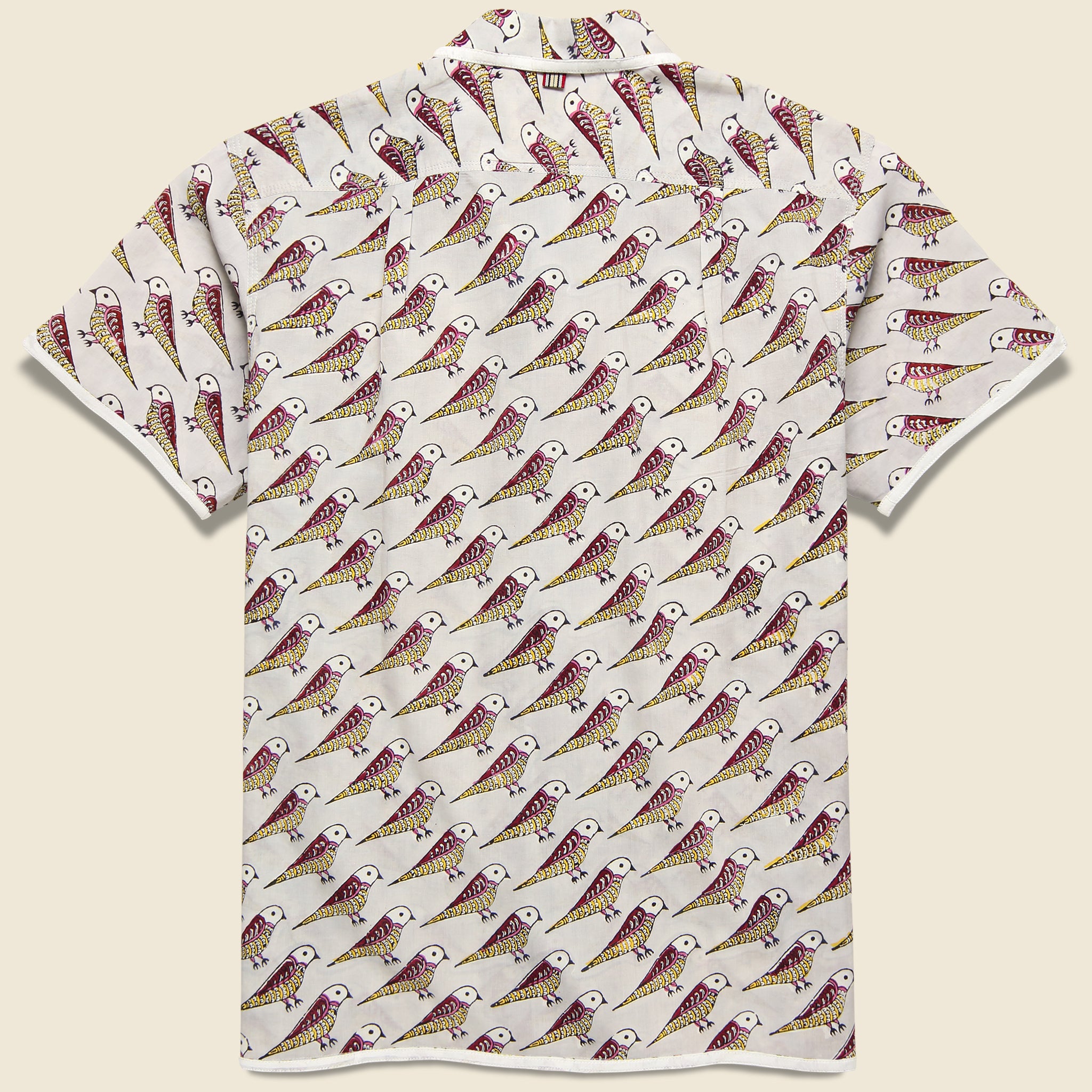 
                          Chintan Bird Block Print Shirt - Grey - Kardo - STAG Provisions - Tops - S/S Woven - Other Pattern
                        