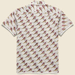 Chintan Bird Block Print Shirt - Grey - Kardo - STAG Provisions - Tops - S/S Woven - Other Pattern