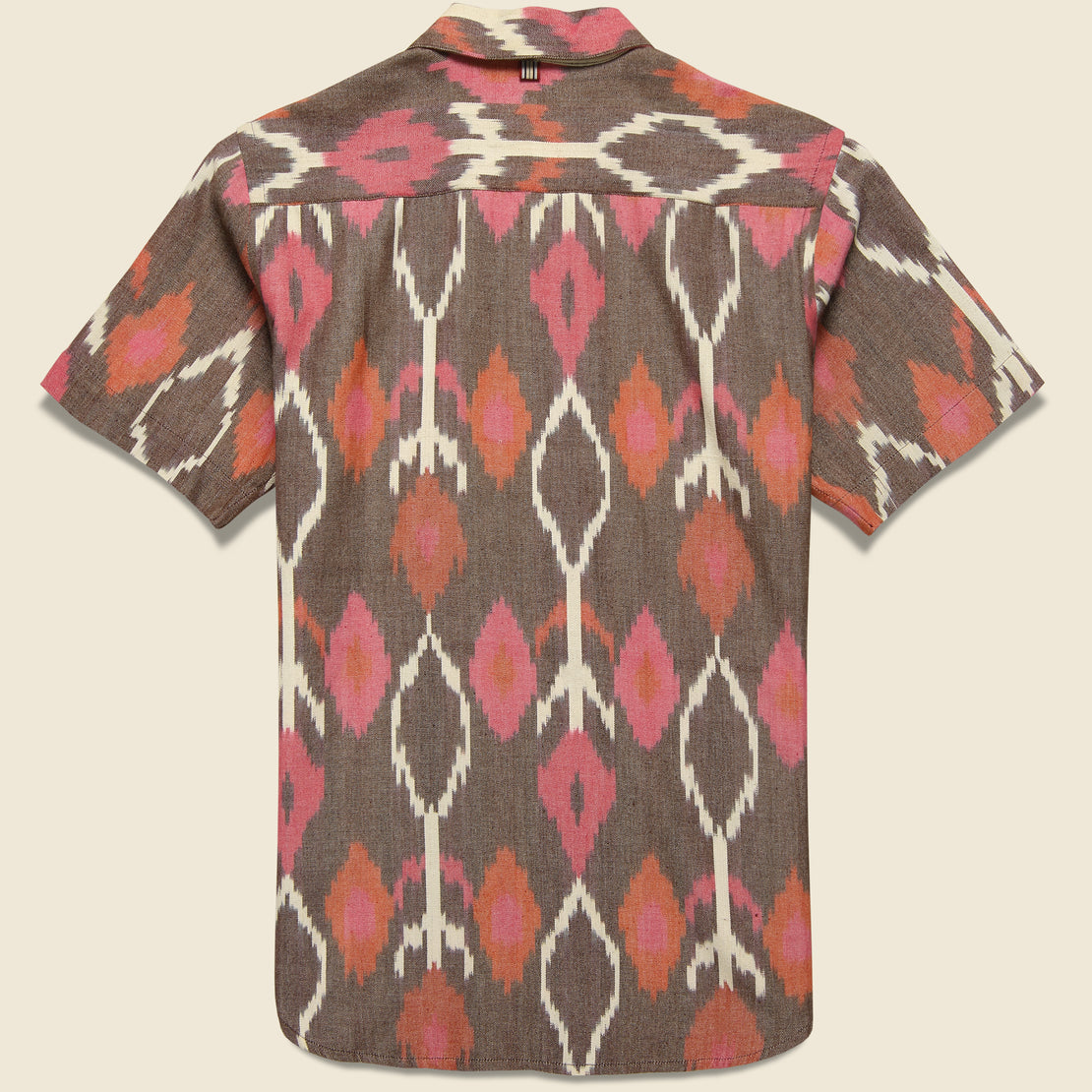 Lamar Handloom Ikat Shirt - Brown/Pink - Kardo - STAG Provisions - Tops - S/S Woven - Other Pattern