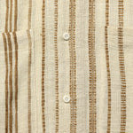Alfred Handwoven Striped Guayabera Shirt - Natural/Tan - Kardo - STAG Provisions - Tops - S/S Woven - Stripe