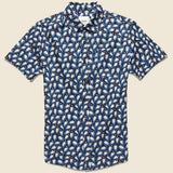 Feathers Shirt - Navy - Katin - STAG Provisions - Tops - S/S Woven - Other Pattern