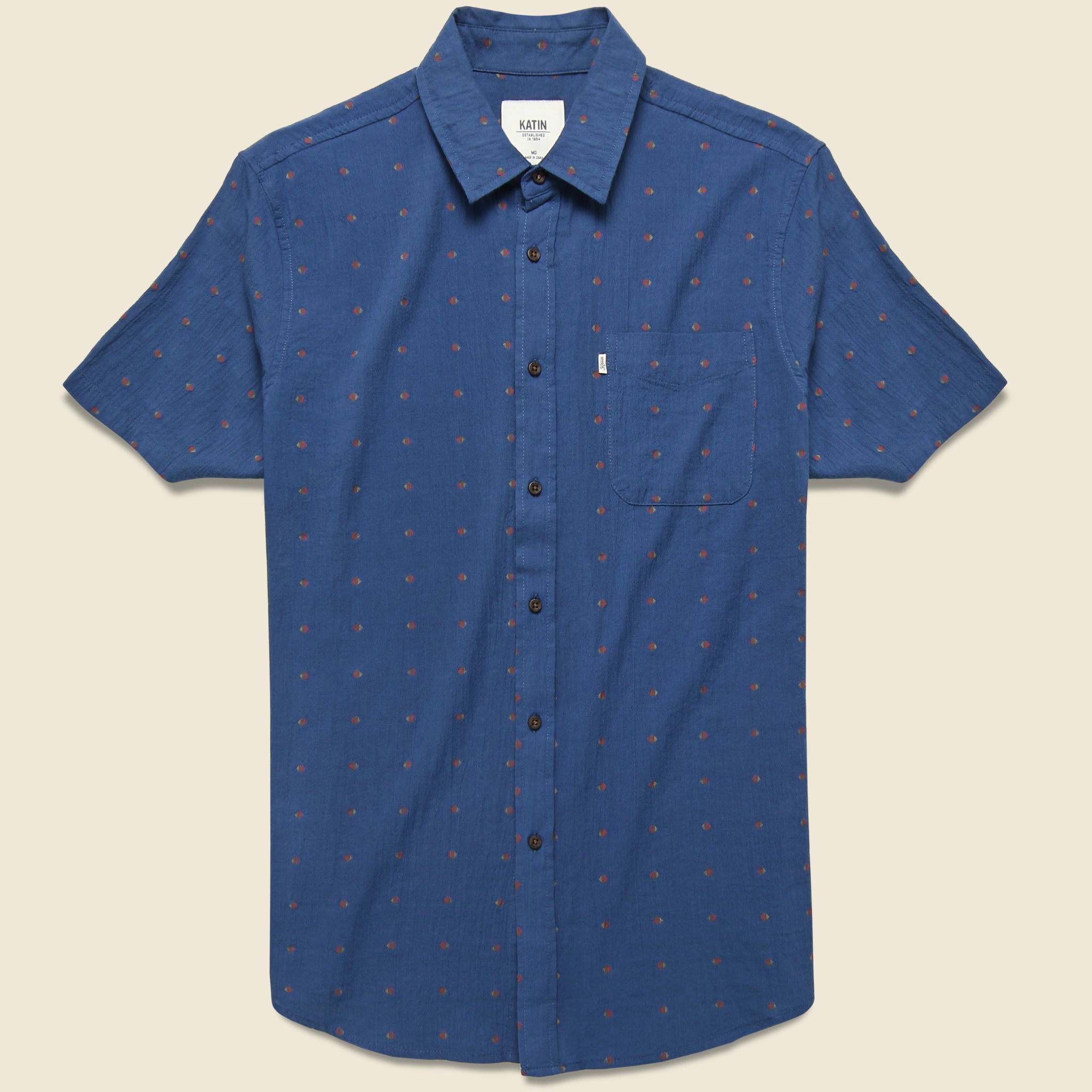 Carver Shirt - Natural/Navy - Katin - STAG Provisions - Tops - S/S Woven - Other Pattern