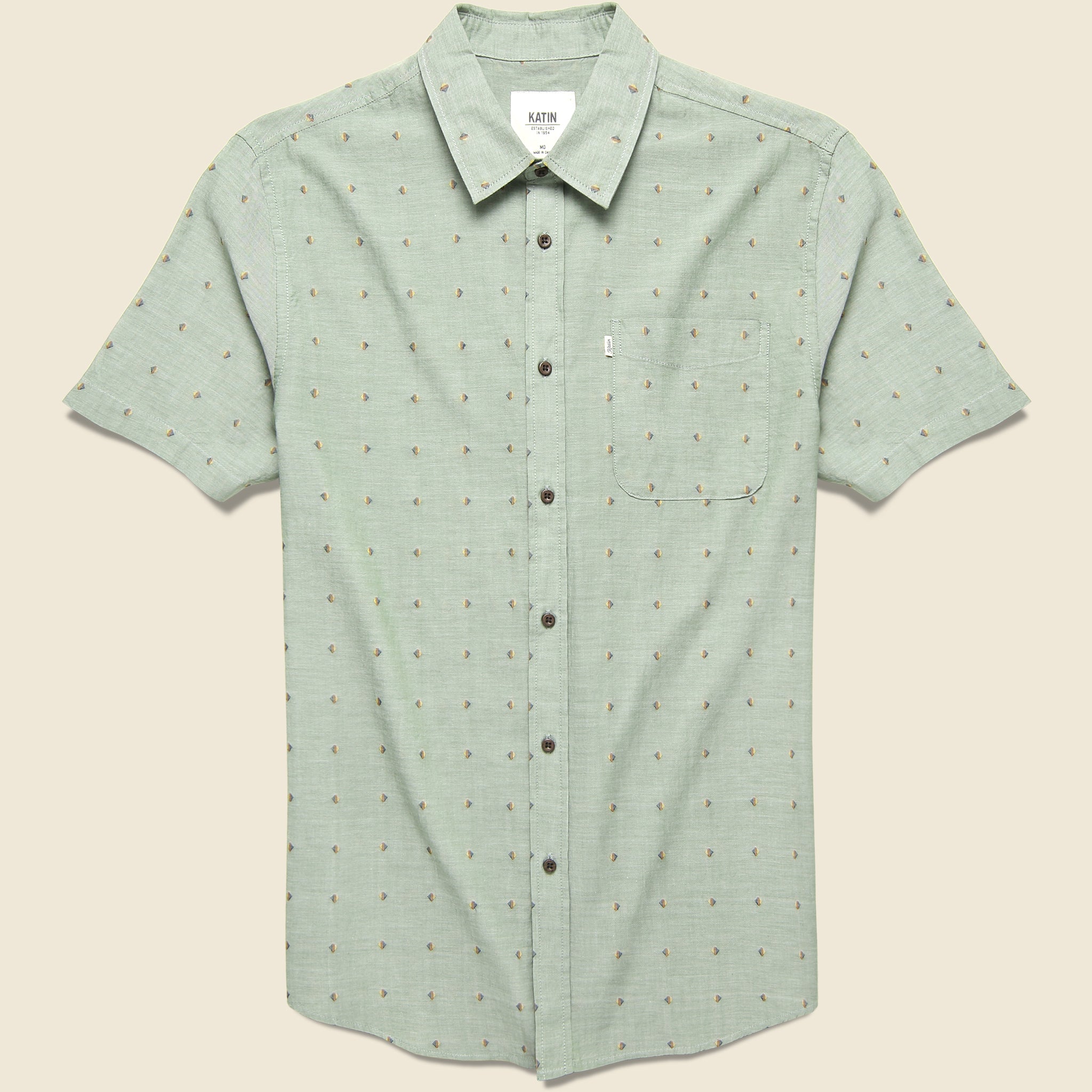 Carver Dobby Shirt - Olive - Katin - STAG Provisions - Tops - S/S Woven - Other Pattern
