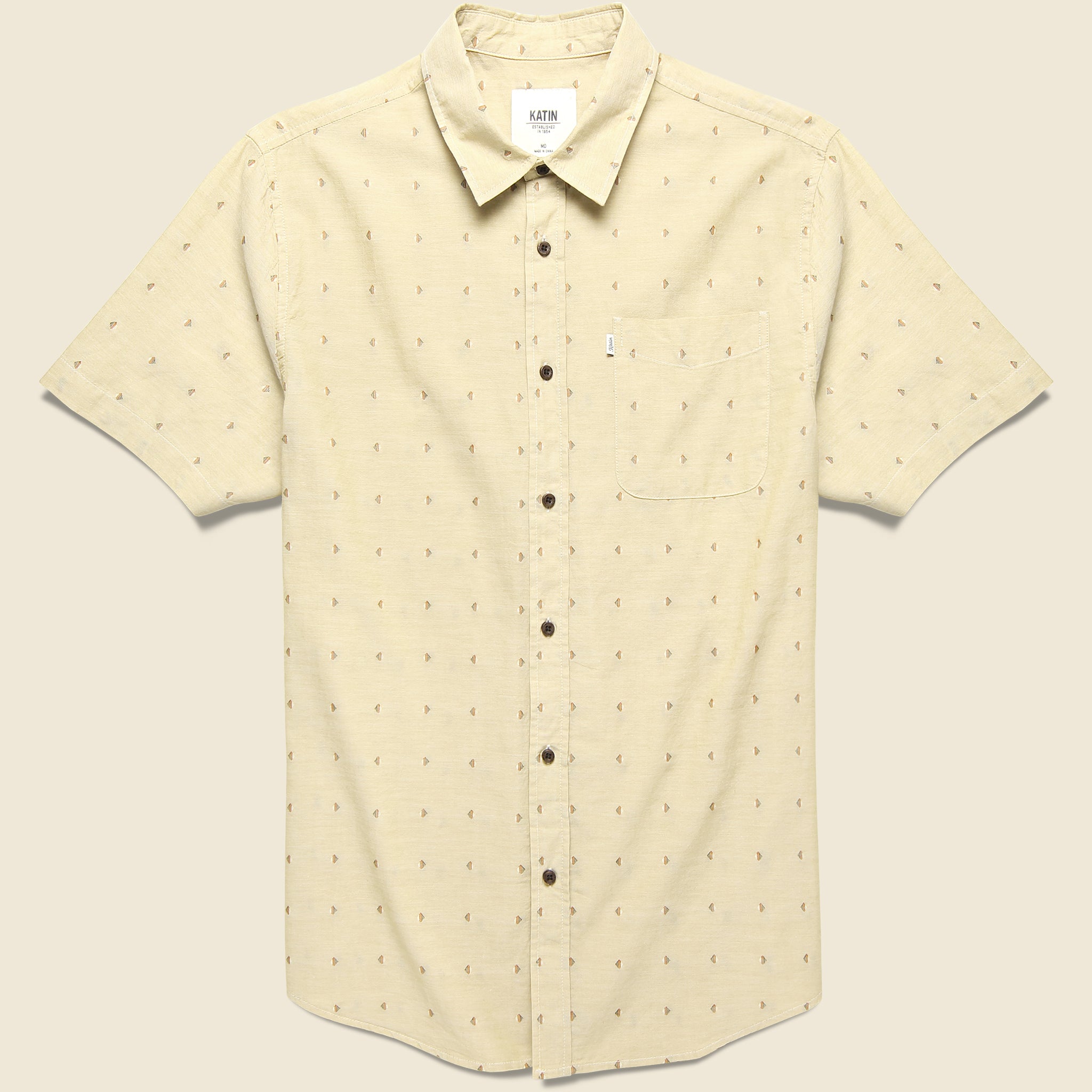 Carver Dobby Shirt - Khaki - Katin - STAG Provisions - Tops - S/S Woven - Other Pattern