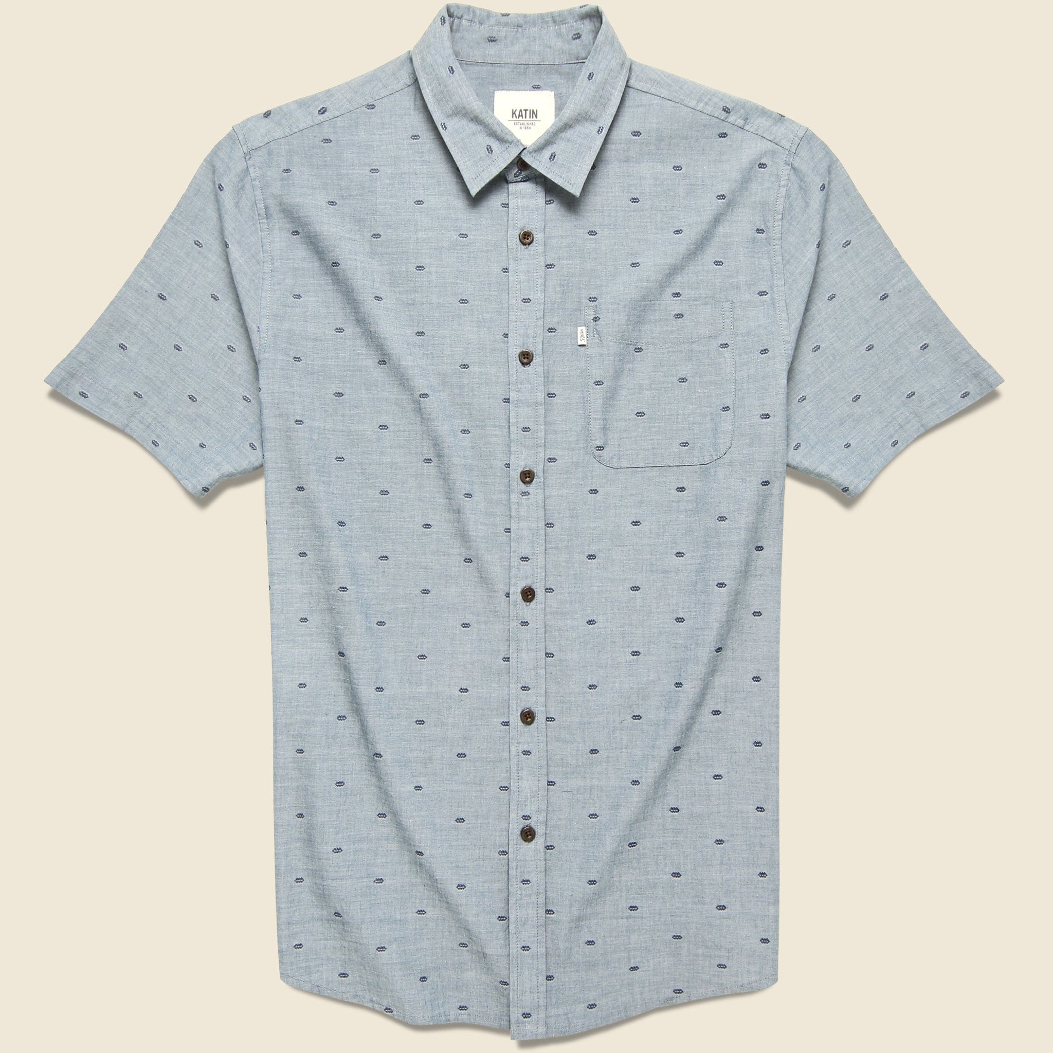 Twine Dobby Shirt - Navy - Katin - STAG Provisions - Tops - S/S Woven - Dot