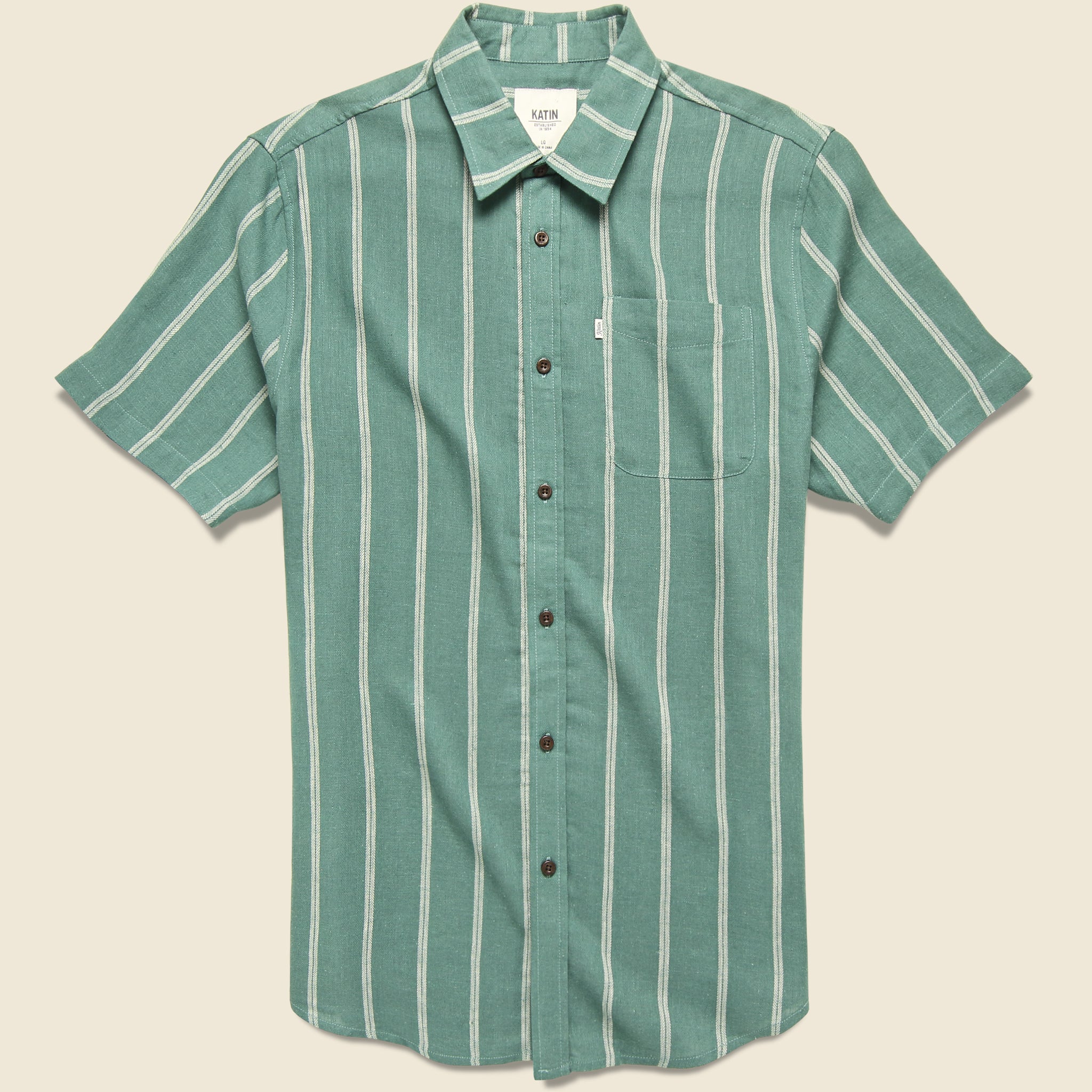Alan Stripe Shirt - Dark Teal - Katin - STAG Provisions - Tops - S/S Woven - Stripe