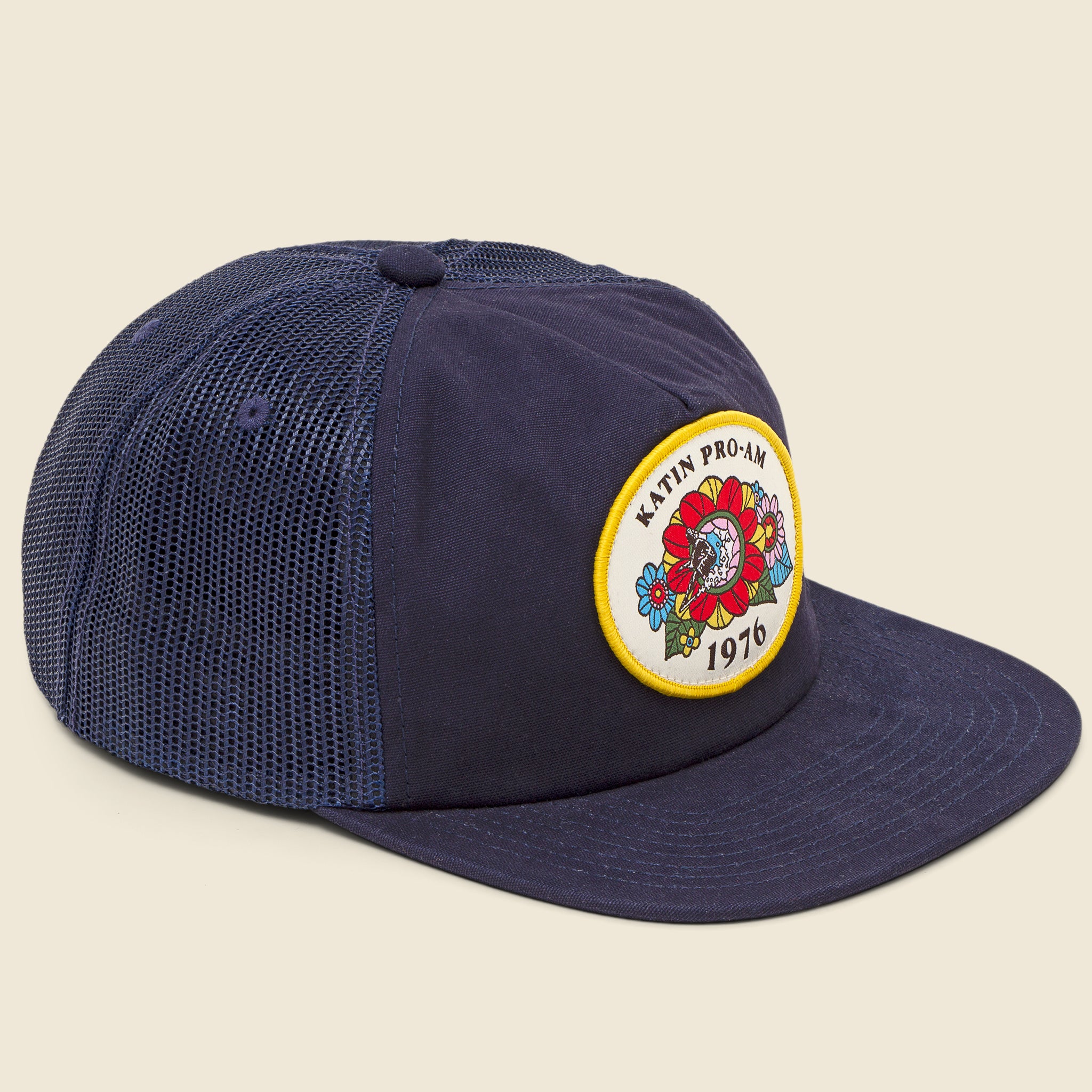 Flower Power Cotton Canvas Trucker Hat - Navy - Katin - STAG Provisions - Accessories - Hats