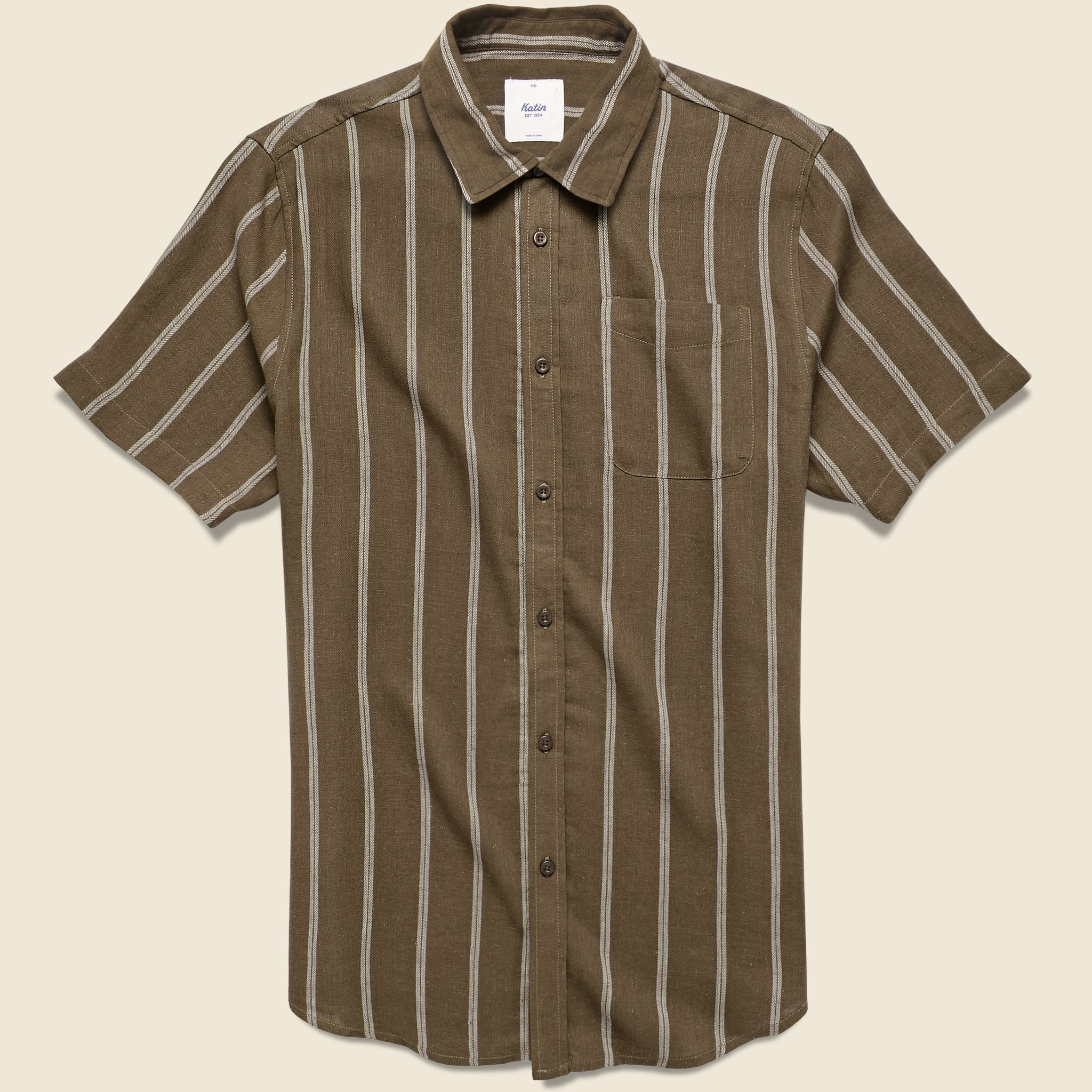 Alan Shirt - Bark - Katin - STAG Provisions - Tops - S/S Woven - Stripe