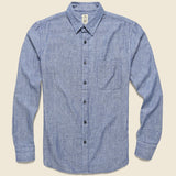 Vintage Double Gauze Shirt - Light Indigo - KATO - STAG Provisions - Tops - L/S Woven - Solid
