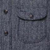 Raw Denim Herringbone Anvil Shirt Jacket - Indigo - KATO - STAG Provisions - Outerwear - Shirt Jacket