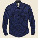 Aloha Print Shirt Jacket - Navy - KATO - STAG Provisions - Outerwear - Coat / Jacket