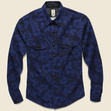 Aloha Print Shirt Jacket - Navy - KATO - STAG Provisions - Outerwear - Coat / Jacket