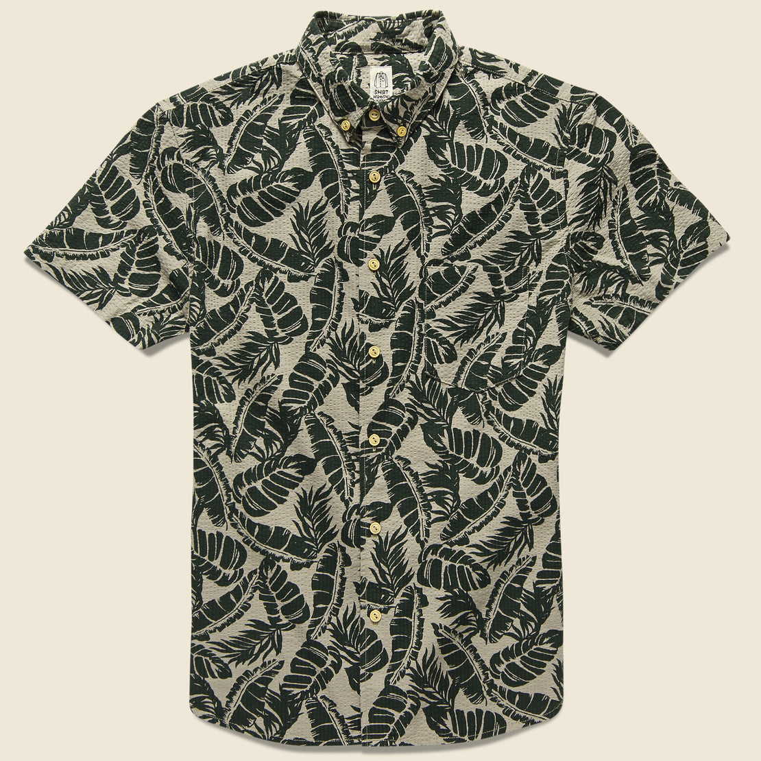 KATO Seersucker Aloha Shirt - Green