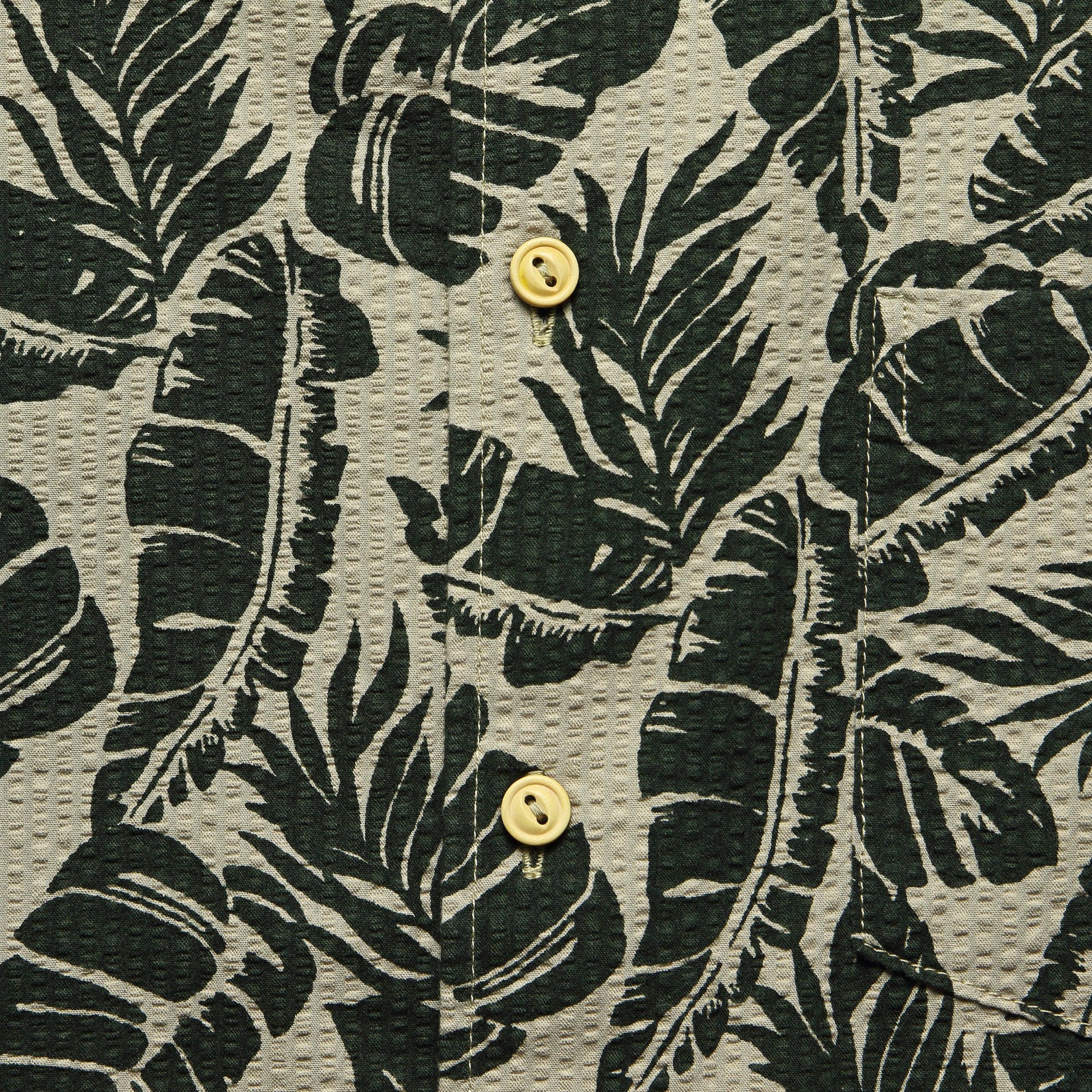 Seersucker Aloha Shirt - Green - KATO - STAG Provisions - Tops - S/S Woven - Floral
