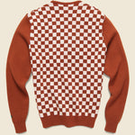 Check Merino Cardigan - Brick - Knickerbocker - STAG Provisions - Tops - Sweater