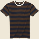 Mojave Striped Tee - Chocolate/Plum/Navy - Knickerbocker - STAG Provisions - Tops - S/S Tee