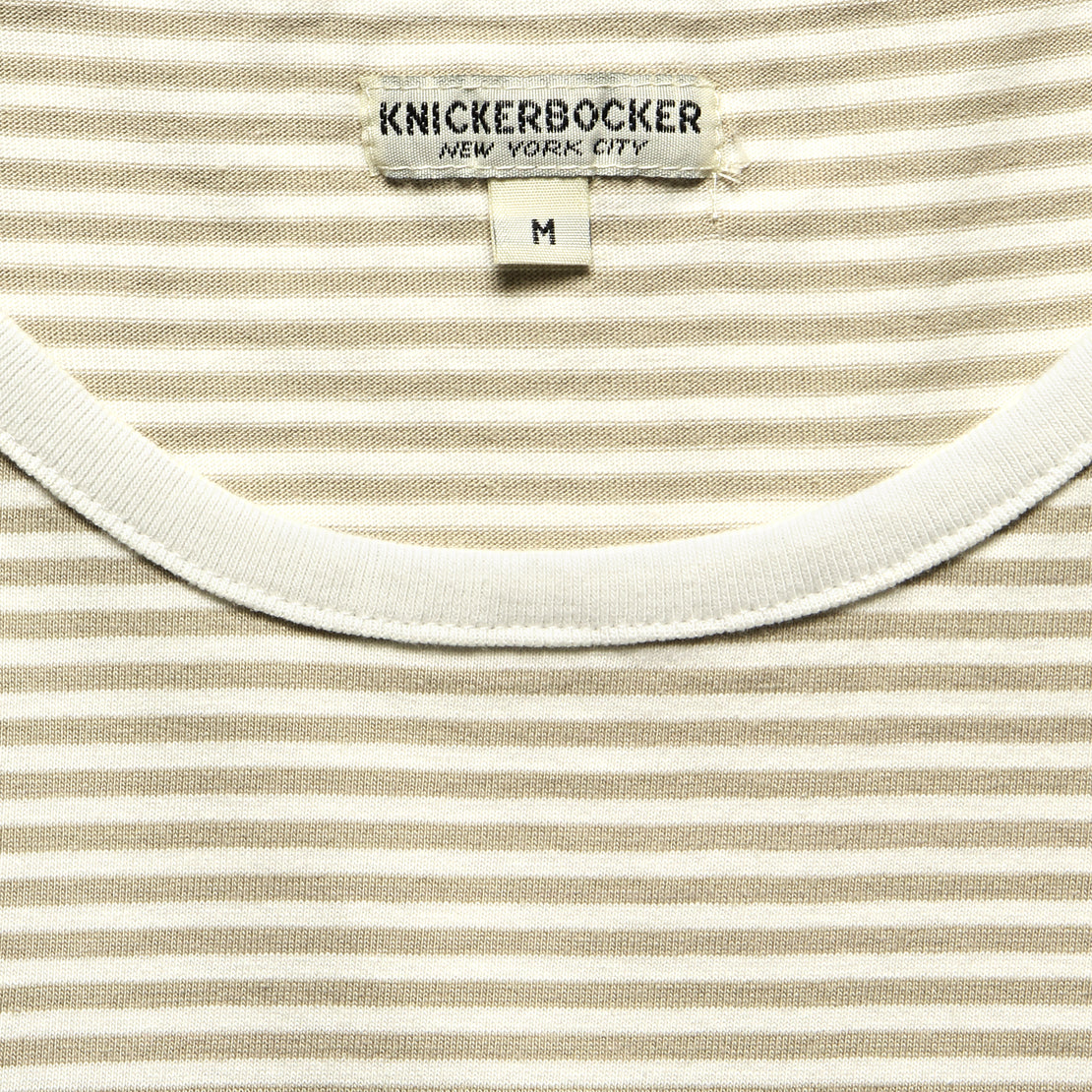 Mod Striped Tee - White/Tan - Knickerbocker - STAG Provisions - Tops - S/S Tee