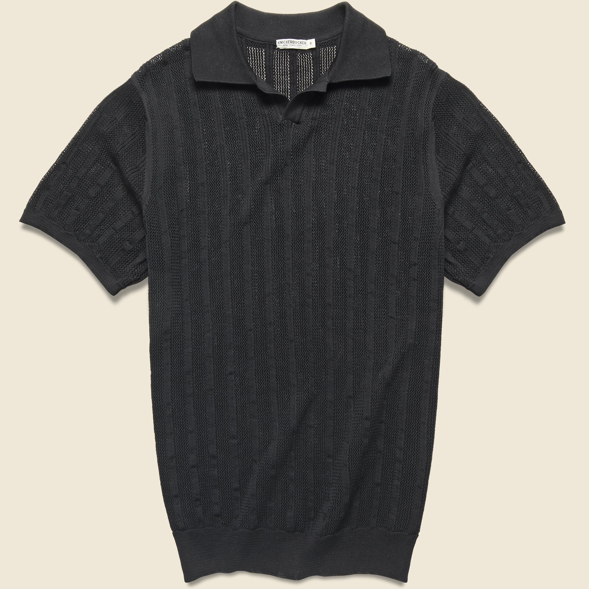 Garden Polo - Black - Knickerbocker - STAG Provisions - Tops - S/S Knit