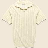 Garden Polo - Natural - Knickerbocker - STAG Provisions - Tops - S/S Knit