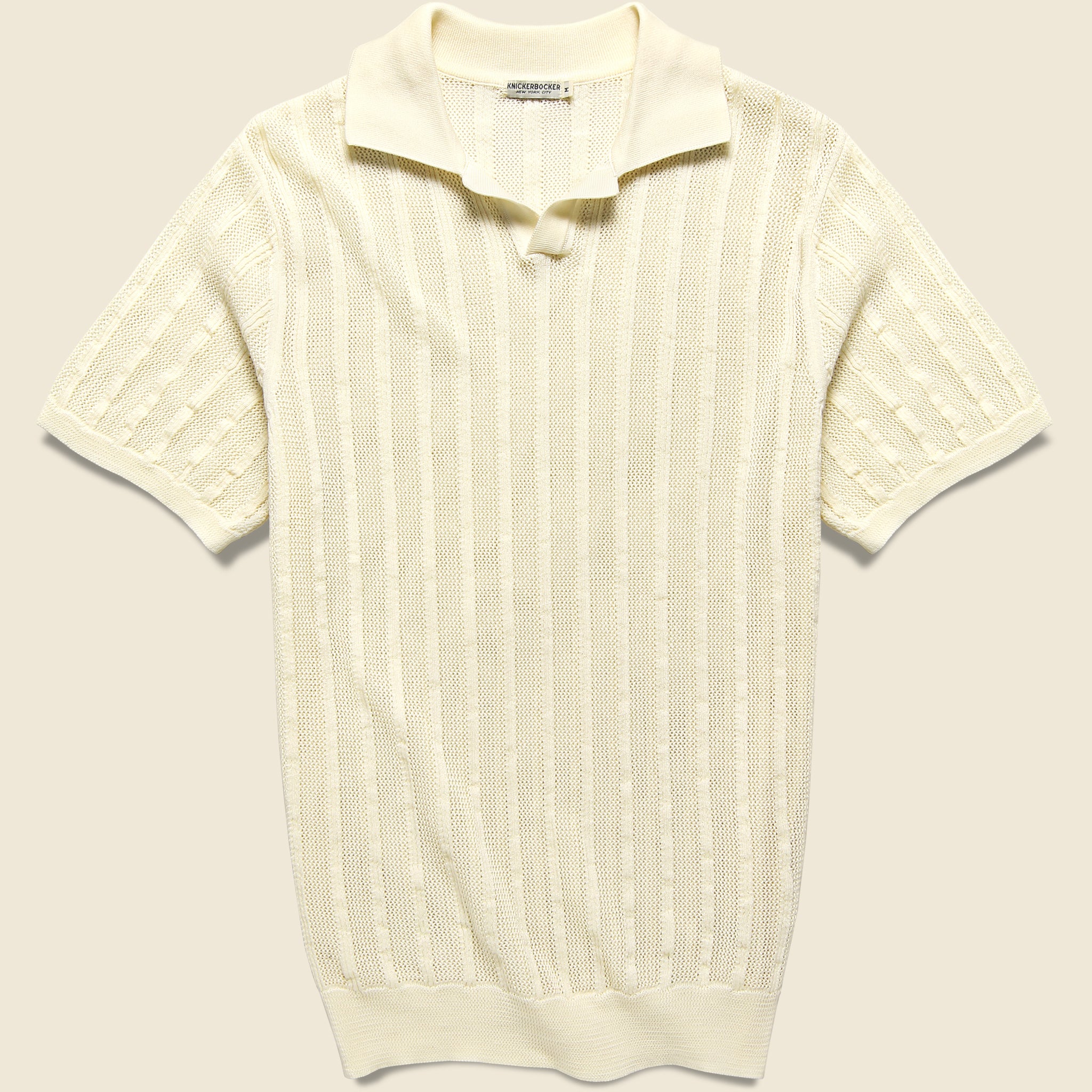 Garden Polo - Natural - Knickerbocker - STAG Provisions - Tops - S/S Knit